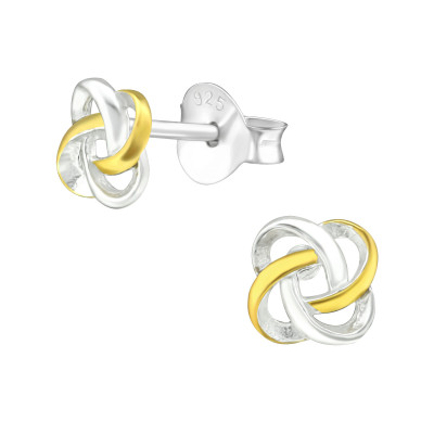 Silver Celtic Ear Studs