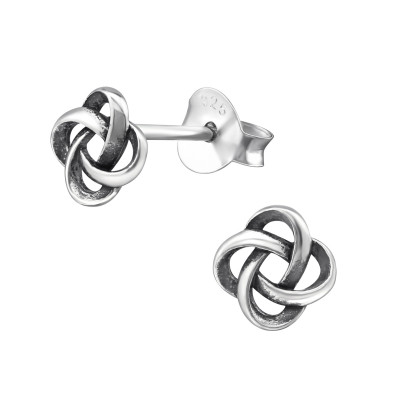 Silver Celtic Ear Studs