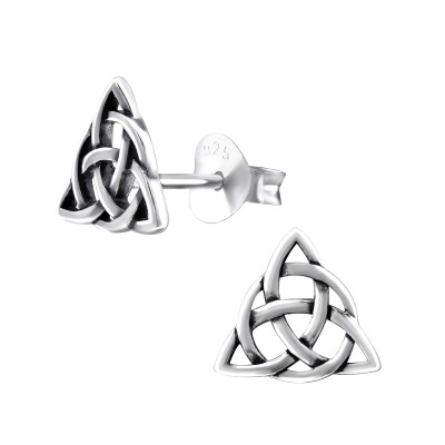 Silver Celtic Knot Ear Studs