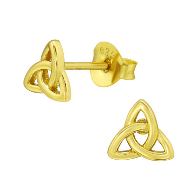 Silver Trinity Knot Ear Studs