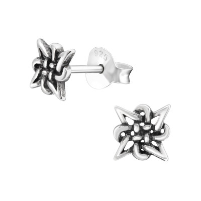 Silver Celtic Ear Studs