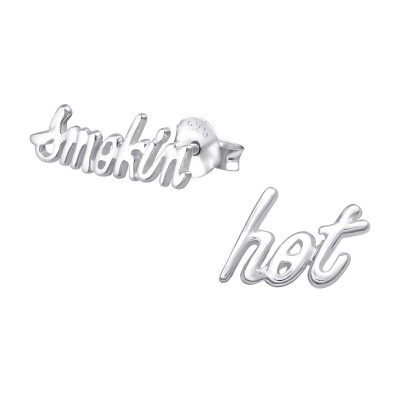 Silver Smokin Hot Ear Studs