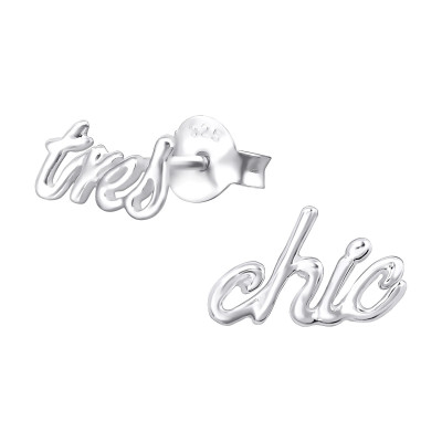 Tres Chic Sterling Silver Ear Studs