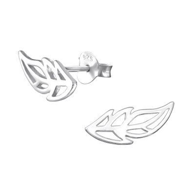 Silver Leaf Ear Studs