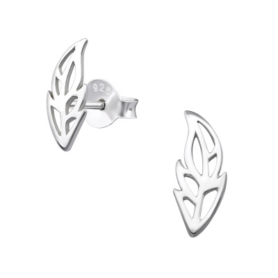 Silver Leaf Ear Studs