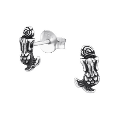 Silver Mermaid Ear Studs