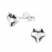 Silver Fox Ear Studs