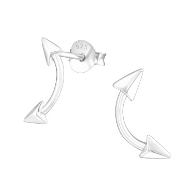 Silver Arrow Ear Studs