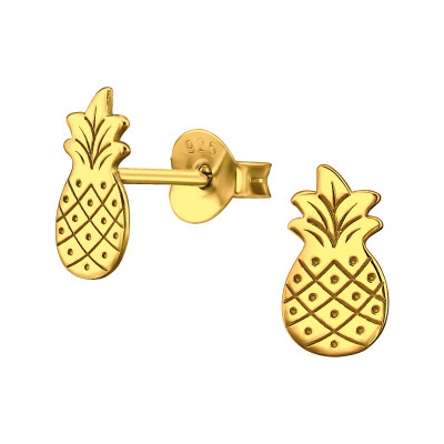 Pineapple Sterling Silver Ear Studs
