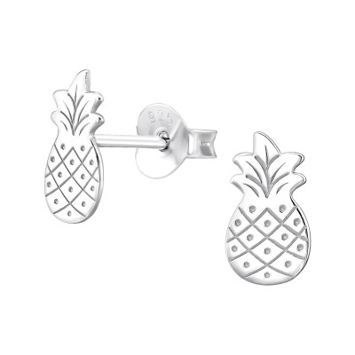 Pineapple Sterling Silver Ear Studs