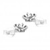 Silver Crown Ear Studs