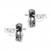 Silver Skull Ear Studs