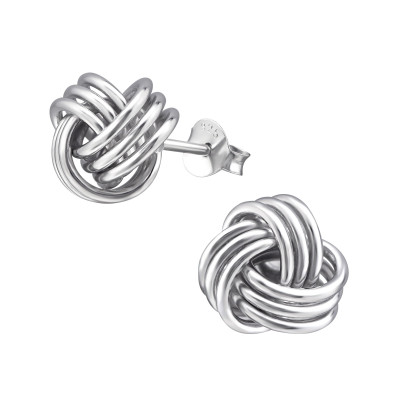 Knot Sterling Silver Ear Studs