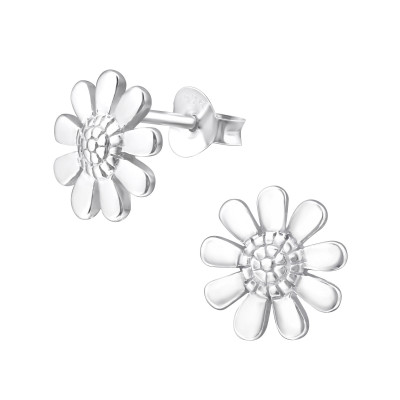 Flower Sterling Silver Ear Studs