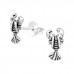 Silver Lobsters Ear Studs