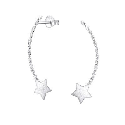 Silver Star Ear Studs