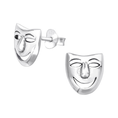 Silver Mask Ear Studs