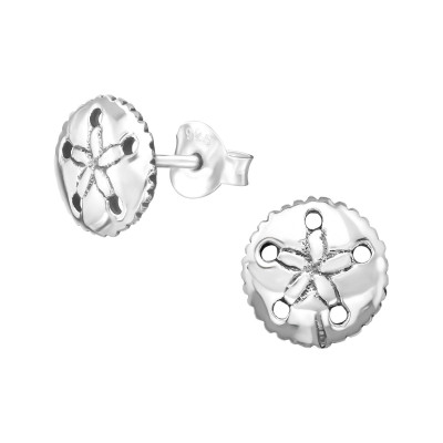 Silver Flower Ear Studs