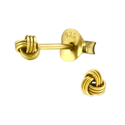 Silver Knot Ear Studs