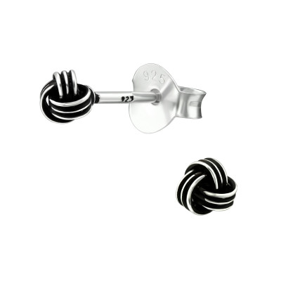 Silver Knot Ear Studs