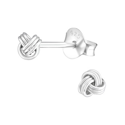 Silver Knot Ear Studs