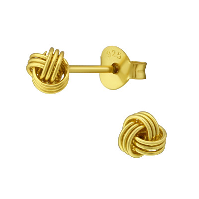 Silver Knot Ear Studs