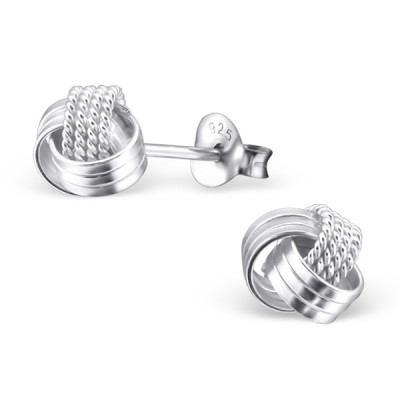 Knot Sterling Silver Ear Studs