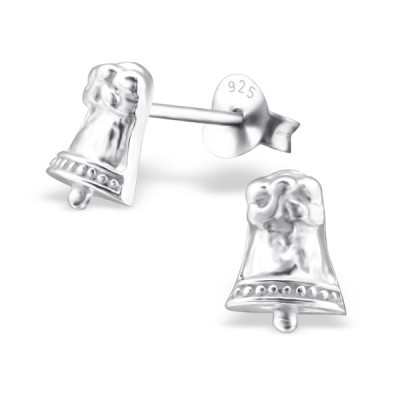 Bell Sterling Silver Ear Studs