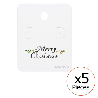 Merry Chismas Ear Studs Cards