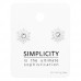 Sun Sterling Silver Ear Studs on Card with Crystal