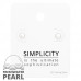 4mm Fresh Water Pearl Ear Studs on Card