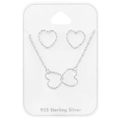 Silver Heart Set on Card