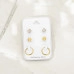 5mm Ball and Ear Stud with Cubic Zirconia with Hoop Sterling Silver Set on Card