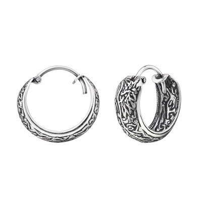 Silver Vine 15mm Bali Hoops