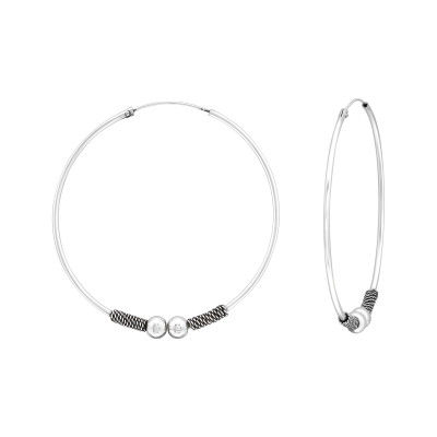 Silver 50mm Bail Hoops