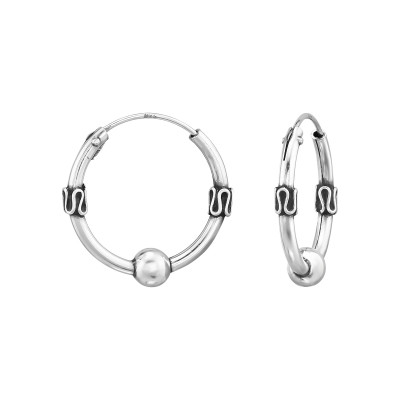 20mm Sterling Silver Bali Hoops