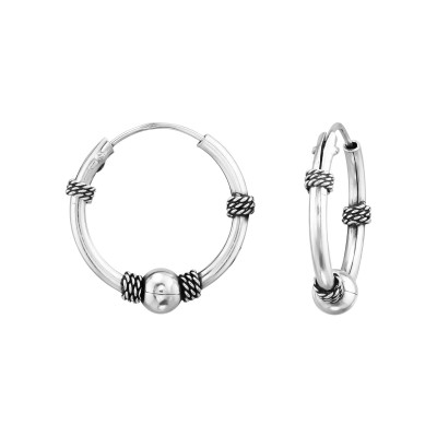 20mm Sterling Silver Bali Hoops