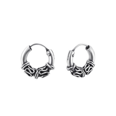 10mm Sterling Silver Bali Hoops