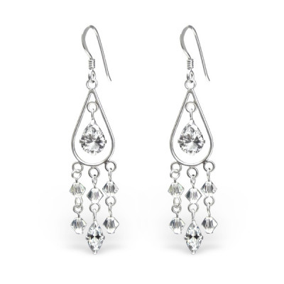 Swarovski Sterling Silver Crystal Earrings