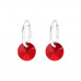 Xillion Sterling Silver Earrings with Genuine European Crystal