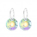 Sun Sterling Silver Earrings with Genuine European Crystal