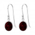 Silver Oval Earrings with Cubic Zirconia