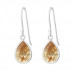 Silver Pear Cubic Zirconia Earrings