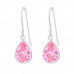 Silver Pear Cubic Zirconia Earrings