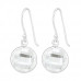 Silver Round Earrings with Cubic Zirconia