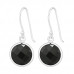 Silver Round Earrings with Cubic Zirconia