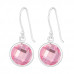 Silver Round Earrings with Cubic Zirconia