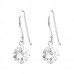 Silver 8mm Round Earrings with Cubic Zirconia