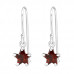 Silver Star Earrings with Cubic Zirconia