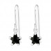 Silver Star Earrings with Cubic Zirconia